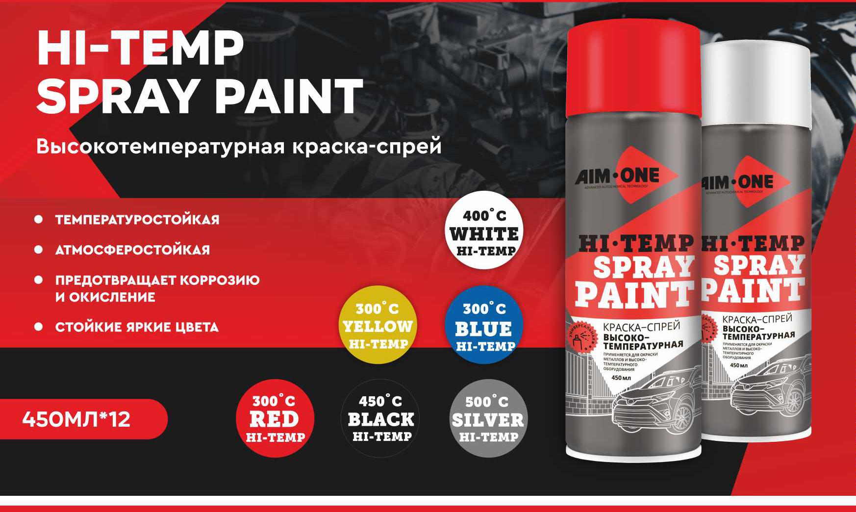 Высокотемпературные краски Aim-One